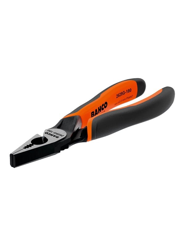 BAHCO ERGO Combination Pliers with Self-Opening Dual-Component Handles and Phosphate Finish 200 mm