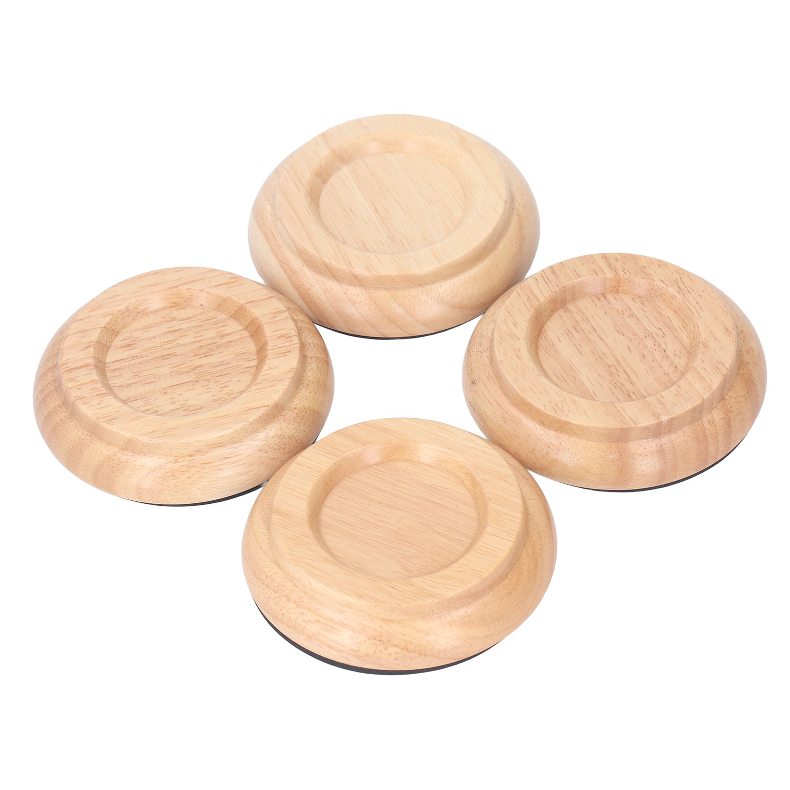 4er-set Klavier-bodenschoner, Vibrationsdämpfend, Klein, Rutschfest, Mit Rollenfüßen, Holzoptik