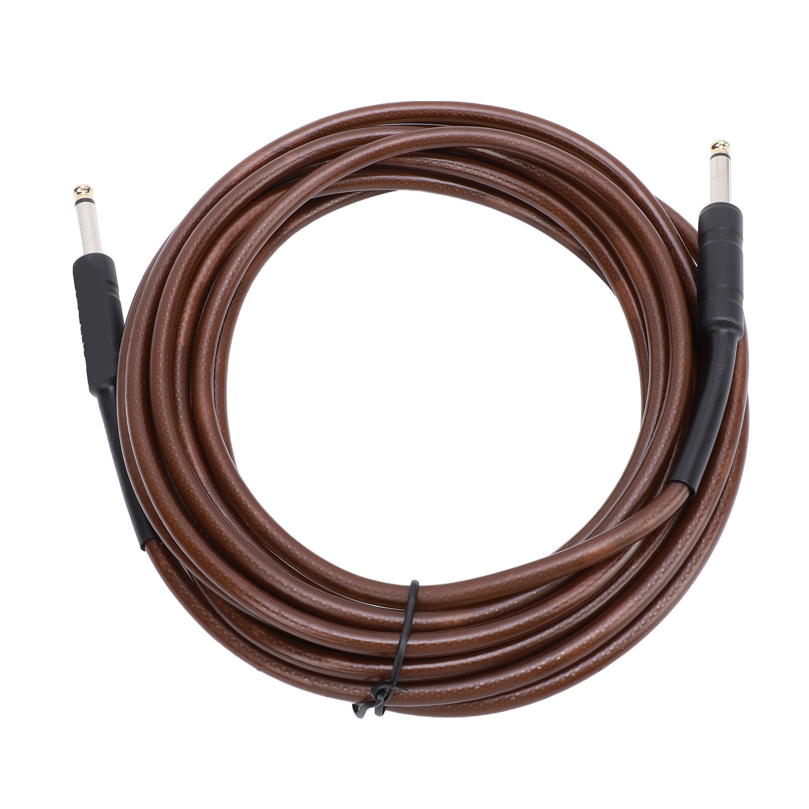 Gitarrenkabel, 6,35 Mm Stecker Auf Stecker, Rauschunterdrückendes, Flexibles Koaxialkabel Für Instrumente, Bassverstärker Und Keyboard, Kaffeebraun, 6 M / 19,69 Ft