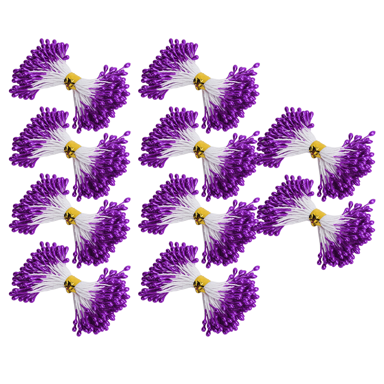 900 Stück Künstliche Blumenstaubgefäße Aus Lila Gips, Dekoration Für Handgefertigte Bastelarbeiten (3 Mm (22))