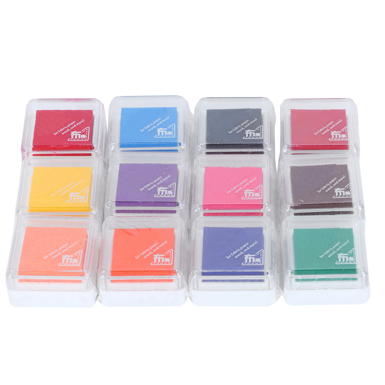 12er-set Stempelkissen Für Bastelarbeiten, Einzeln, Metallisch, 11 Farben, Diy-papier, Holz, Stoff