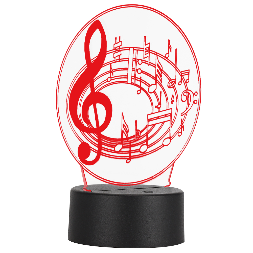 3d-musiknoten-led-licht, Usb-touch-tischlampe, Nachttischlampe Mit Farbwechsel