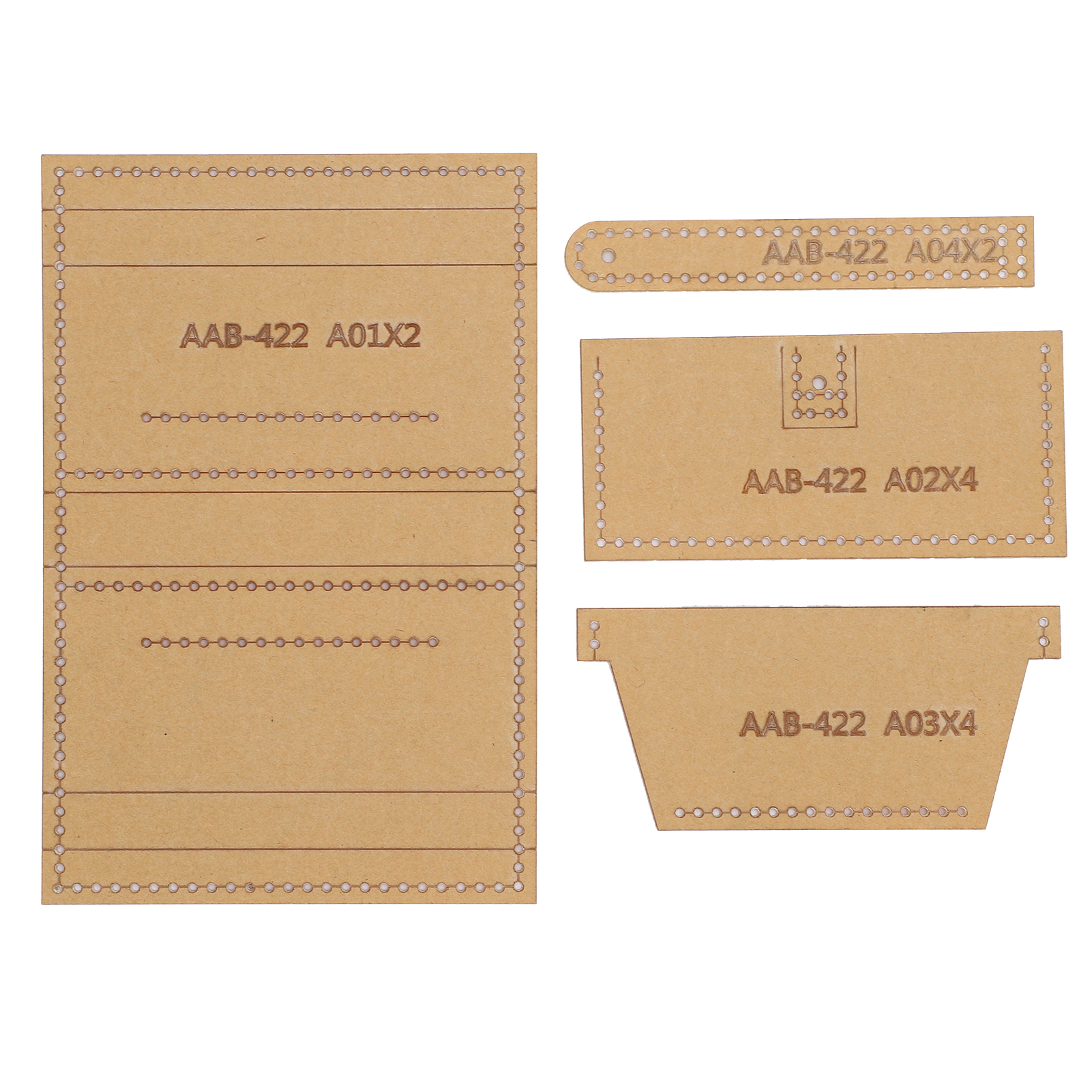 4er-pack Acryl-schablonen-kartenhalter Zum Selbermachen, Handgefertigte Ledermuster-zeichenformen, Bastelarbeiten