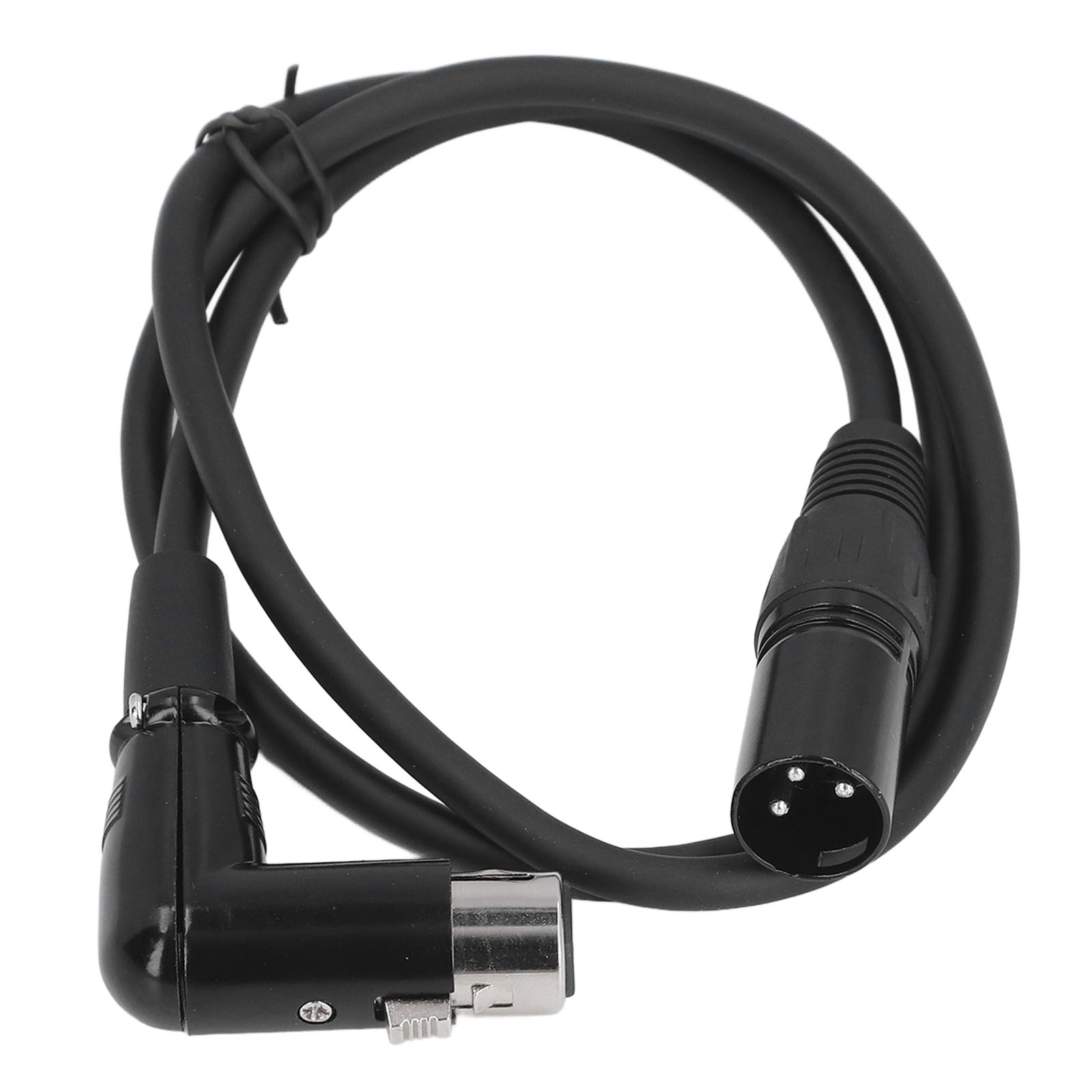 Xlr-audiokabel, Gerader Stecker Auf 90°-winkelbuchse, 3-poliges Symmetrisches Mikrofonkabel, 1 Meter