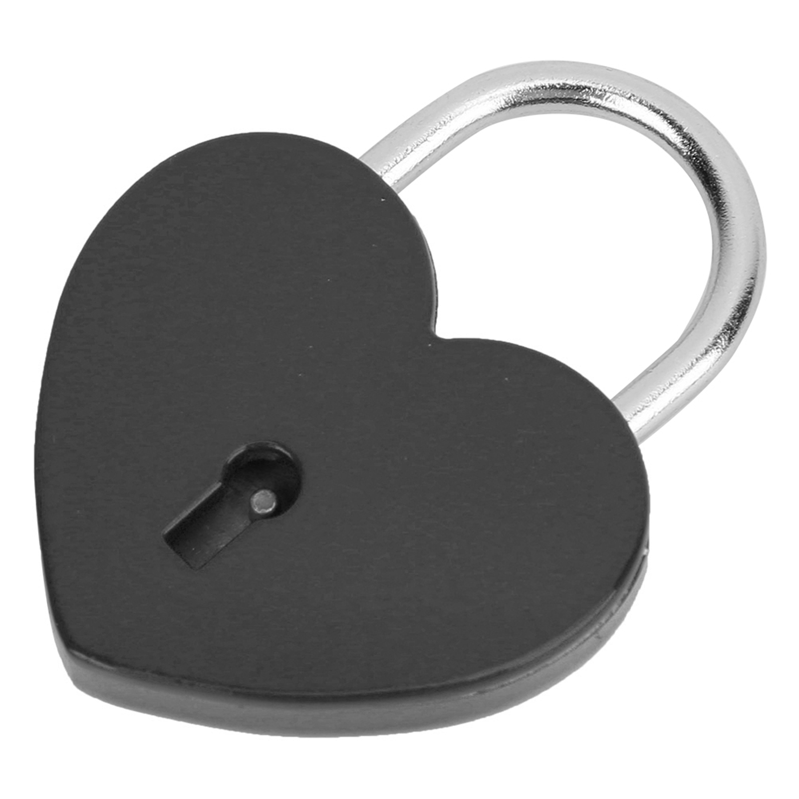 Herzförmiges, Farbenfrohes Metall-vorhängeschloss Mit Schlüssel, 45 X 59 Mm, Schwarz, Ideal Für Haushalts- Und Bastelbedarf