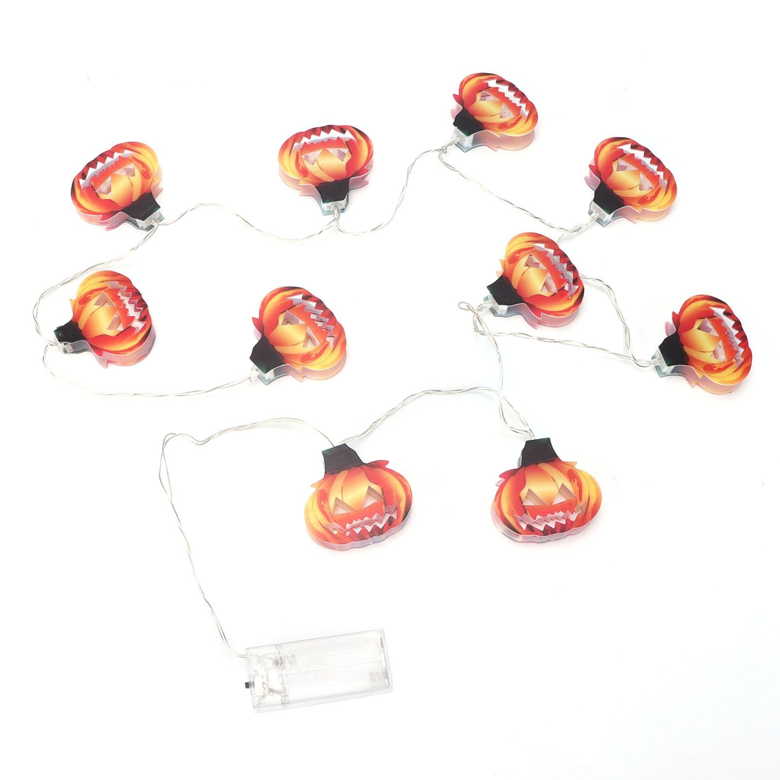 Kürbis-lichterkette, 10 Leds, Batteriebetrieben, Halloween-dekorationslampen-zubehör