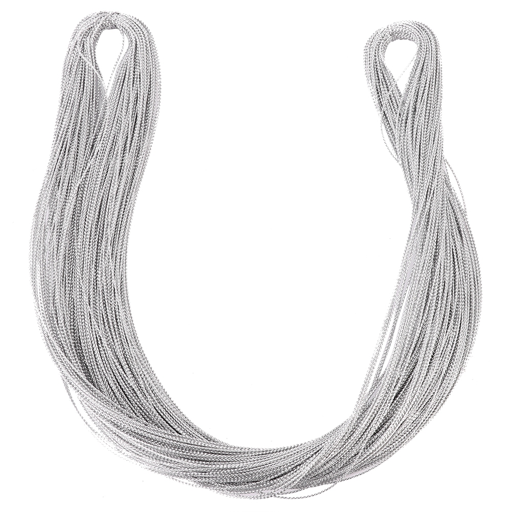 100 Yards Garn Diy Kordel Seil Schnur Faden Haar Verpackung Etiketten Kleidung Taschen Accessoires Silber