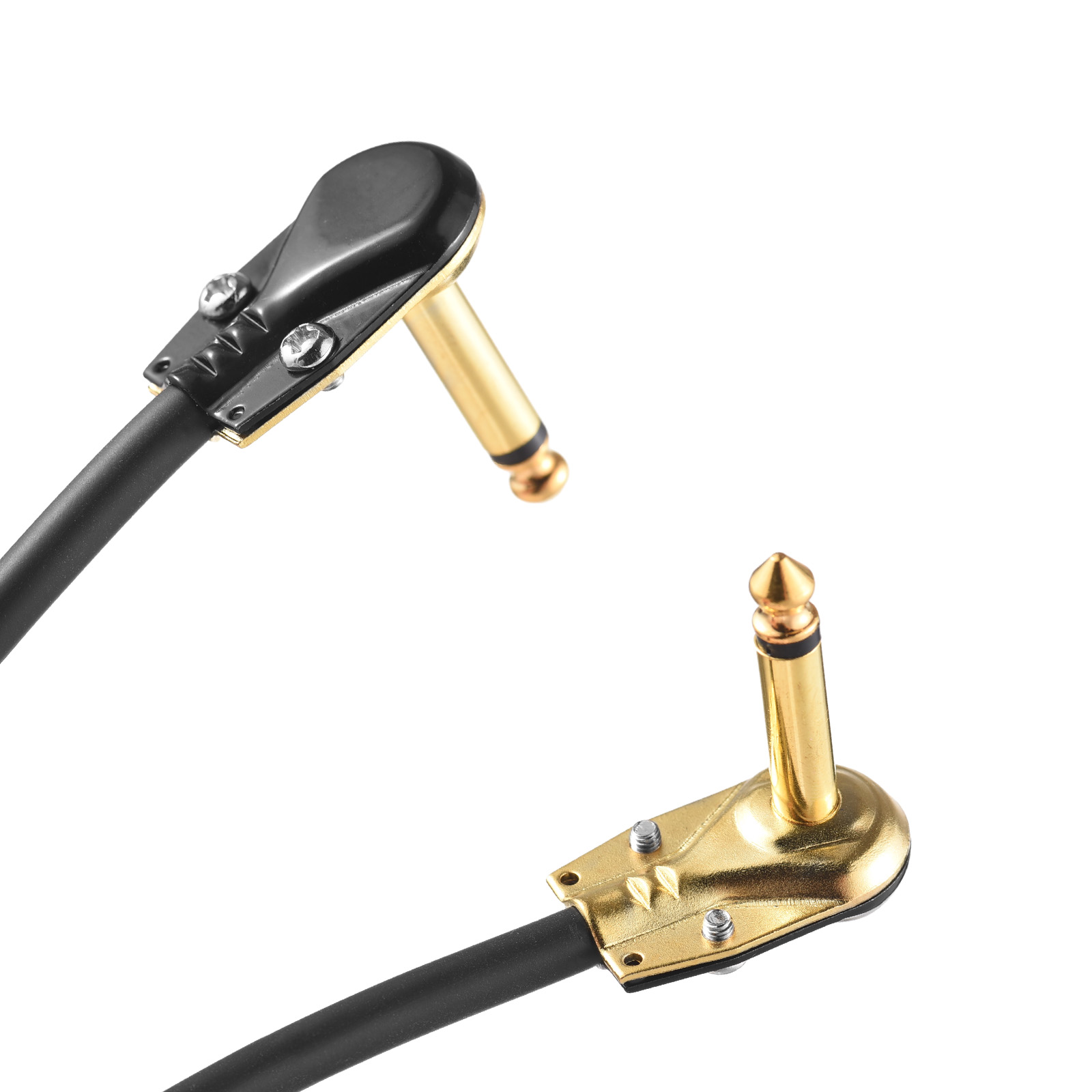 Cz.inspire 6er-pack Gitarren-patchkabel, 6,35-mm-schnittstelle, Einzel-/zweikanal-di-schalter, Rechtwinklige Flachstecker, Rauschunterdrückung, Gitarreneffekt-patchkabel Für Musikaufnahmen