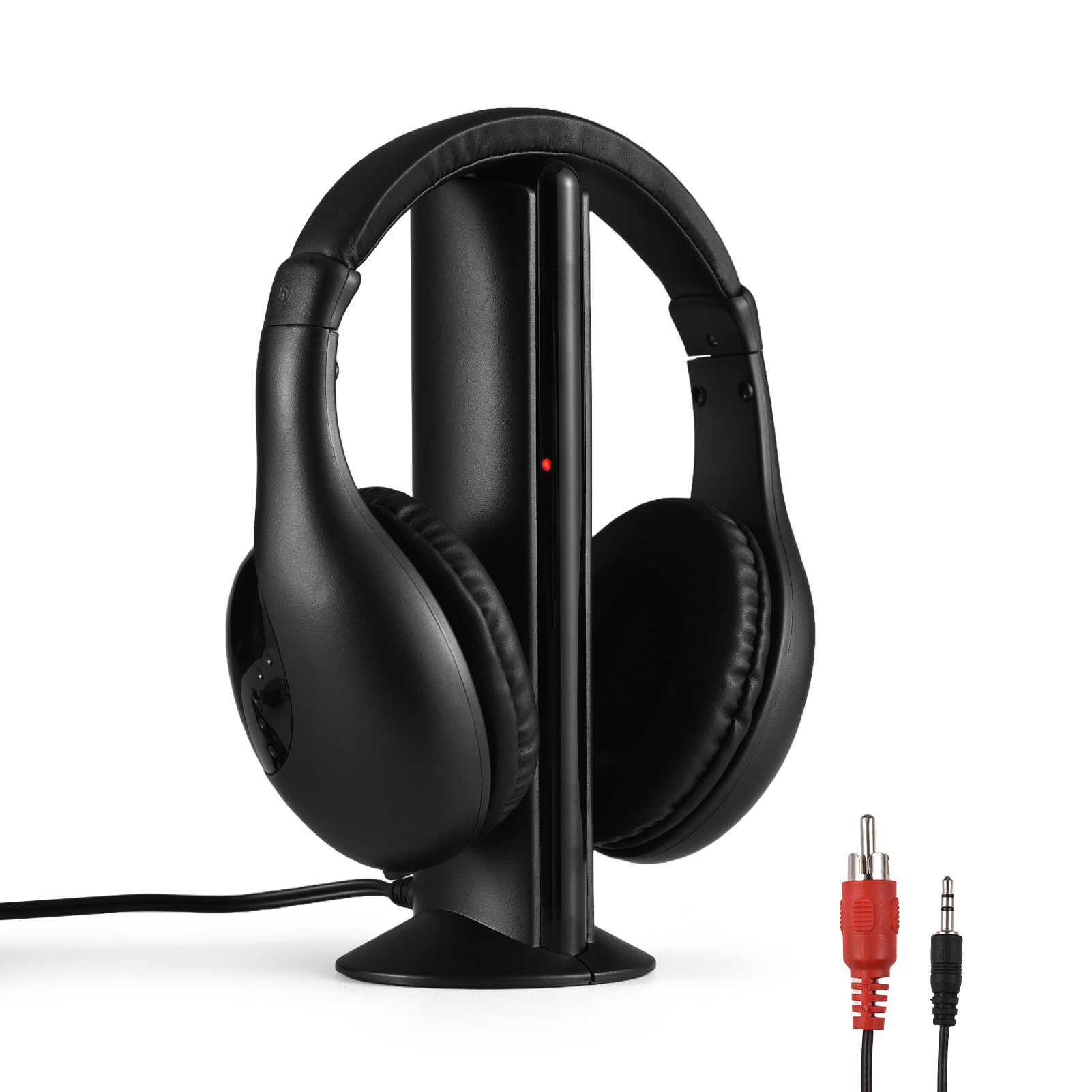Kabelloser Kopfhörer Für Fernsehen Mit Sender Und Decoder, 5-in-1-tv-over-ear-headset, 30 M Reichweite, Fm-radio, Kabelgebundener Kopfhörer, Sender Mit Glasfaseranschluss, Koaxialanschluss