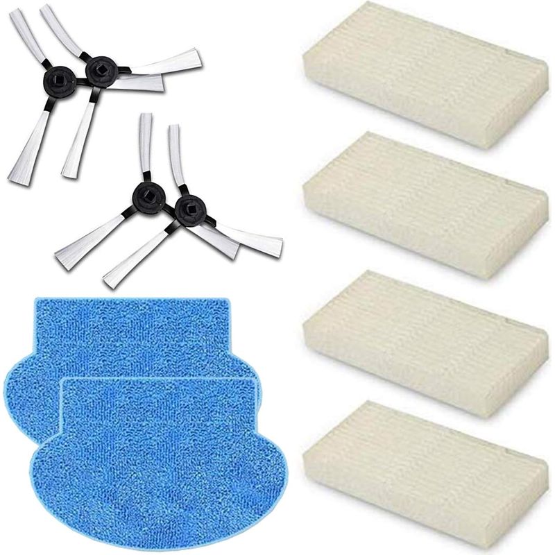 Seitenbürsten, 4 Hepa-filter, 2 Reinigungsmopp-pads Für Amibot Pure, Pulse & Prime