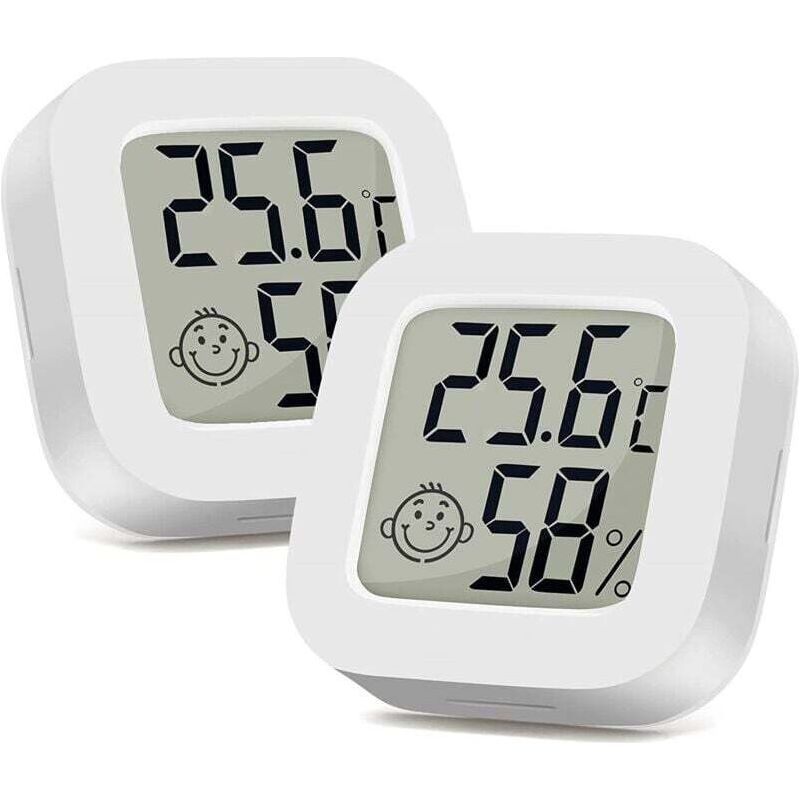 Digitales 2-zoll-thermometer Und Hygrometer Für Den Innenbereich Mit Praktischer Anzeige, Hochpräziser Temperatur- Und Feuchtigkeitsüberwachung Und Schneller Ablesbarkeit Für Komfort Zu Hause Und Am A