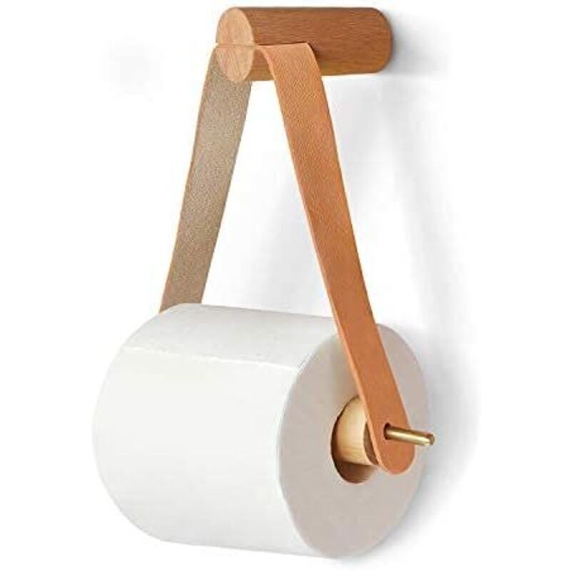 Wandmontierter Toilettenpapierhalter Aus Holz, Toilettenpapierrollenhalter, 18 Cm X 20 Cm, Für Badezimmer, Küche, Studentenwohnheim, Hotel (braun)