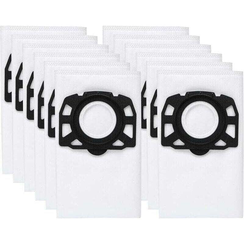 Packung Mit 12 Kfi 487 Filterbeuteln, Zubehör Für Kärcher Staubsauger Wd4, Wd5, Wd6, Mv4, Mv5, Mv6, Wd4.000, Wd5.999, 2.863-006.0