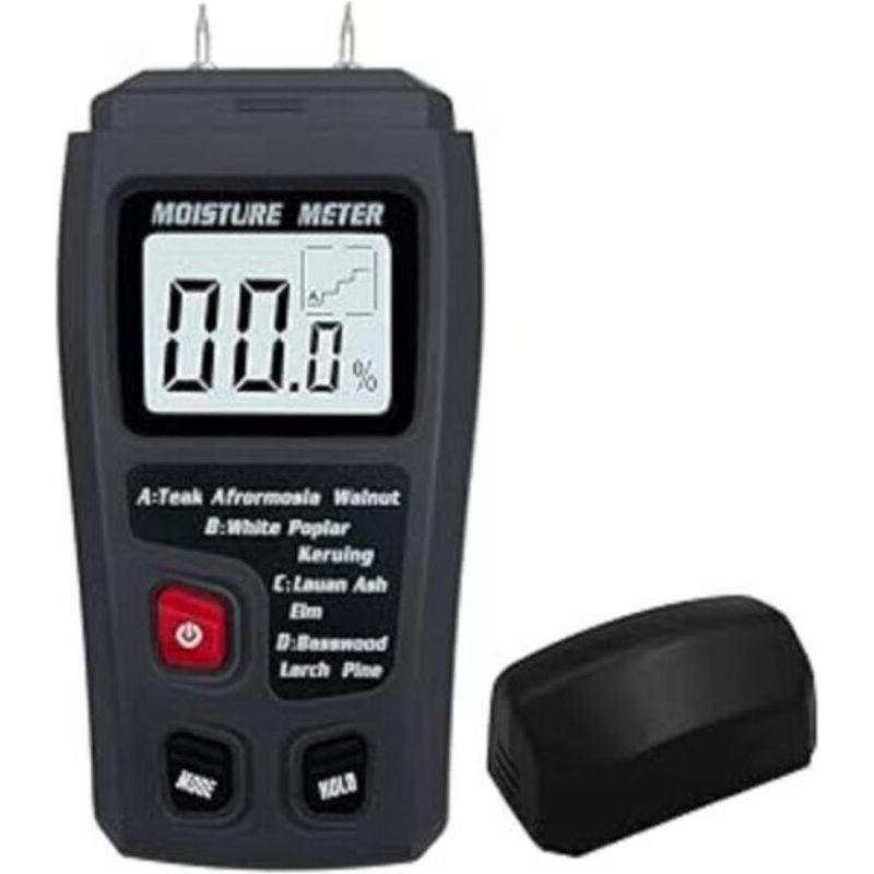 Digitales Holzfeuchtemessgerät, Holzfeuchteprüfer, Hygrometer, Holzfeuchtedetektor, Großes Lcd-display
