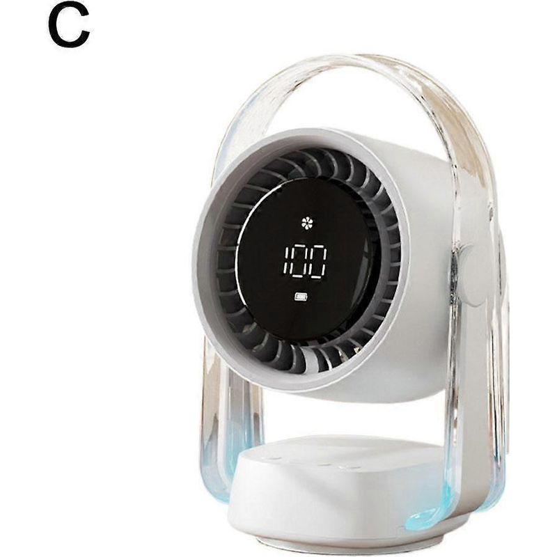 Hängender Tischventilator Zum Aufladen Von Geräten Zu Hause, Weißer Turbo-tischventilator Mit Digitalanzeige
