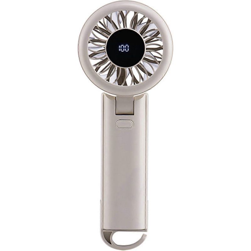 Erfrischender Taschenventilator, Kleiner Tischventilator, Tragbarer Ventilator, Leise, 100 Einstellbare Geschwindigkeitsstufen, Kunststoffstruktur, Ideal Für Kinder, Cremeweiße Farbe