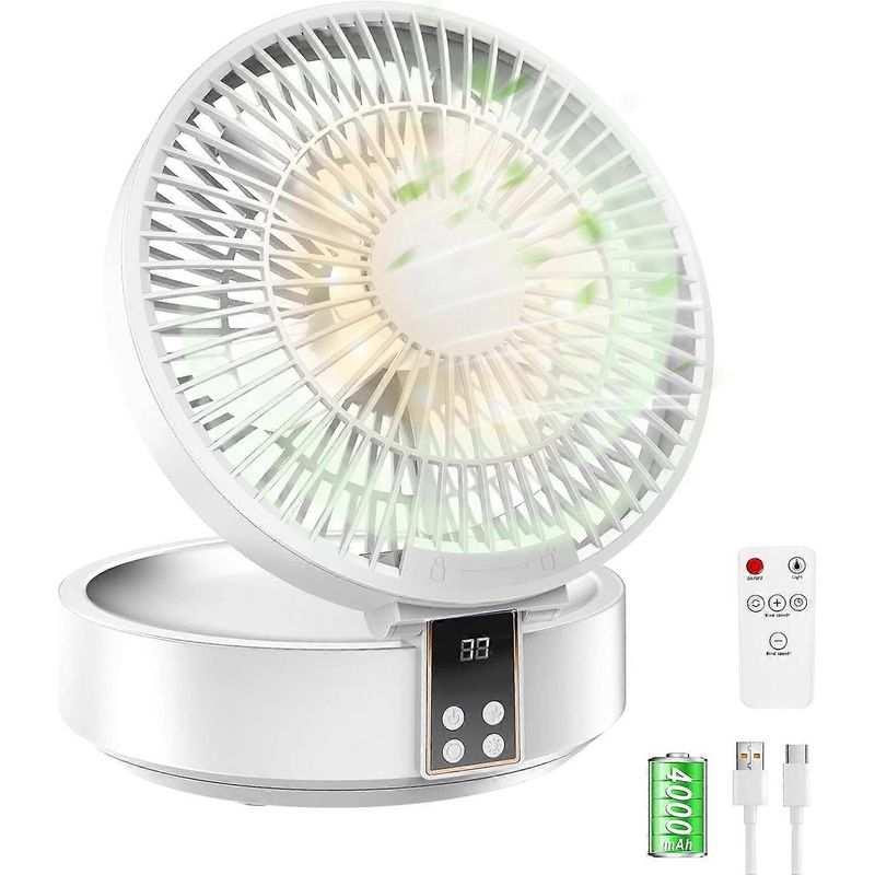 Extrem Leistungsstarker Und Leiser Ventilator, Tragbarer Tischventilator, Usb-aufladbarer Schreibtischventilator, 4000-mah-akku, 120°-drehung