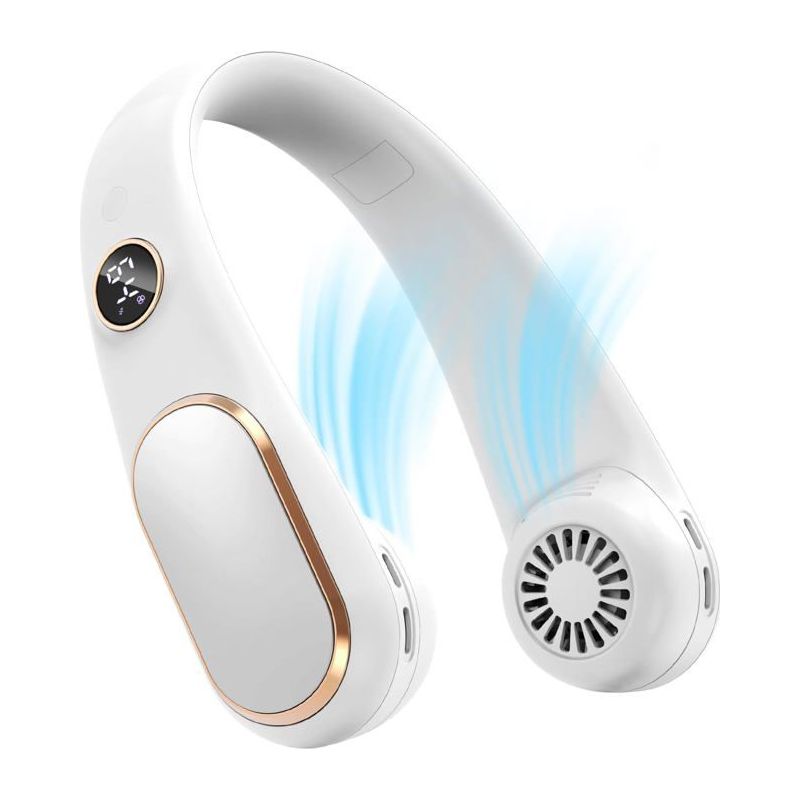 Wiederaufladbarer, Leistungsstarker Nackenventilator, Tragbarer Persönlicher Ventilator, Freihändig, Usb-betrieben
