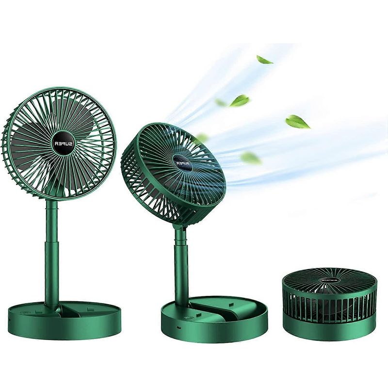 Tischventilator, Tragbarer, Per Usb Aufladbarer Ventilator, Leiser Ventilator, Faltbarer Ventilator, 3 Einstellbare Geschwindigkeitsstufen