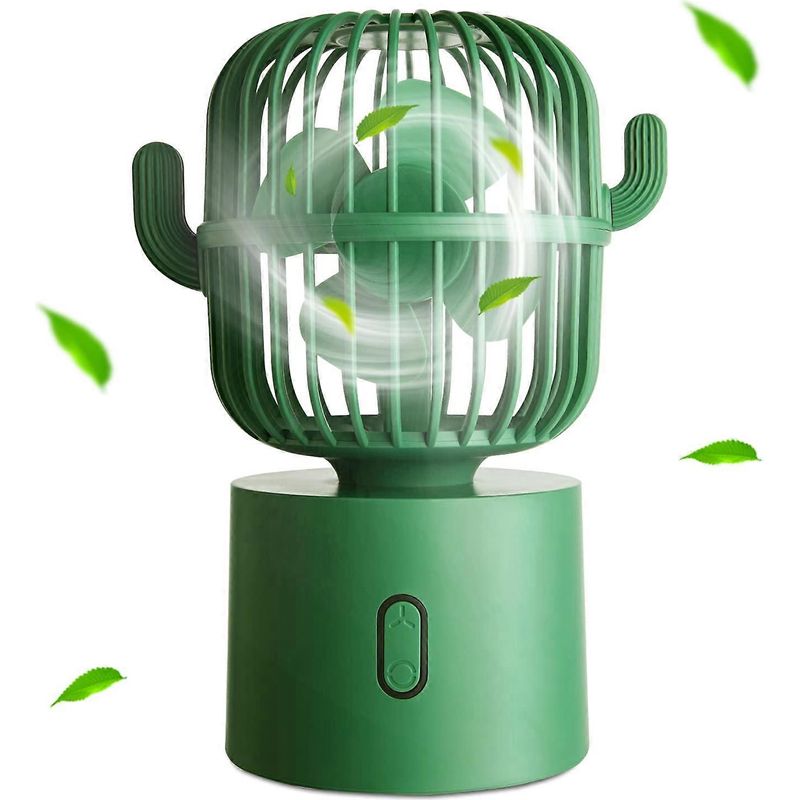 Kaktus-ventilator, Niedlicher Und Leiser Kleiner Tischventilator, Mini-schreibtischventilator, 80° Luftstrom, Usb
