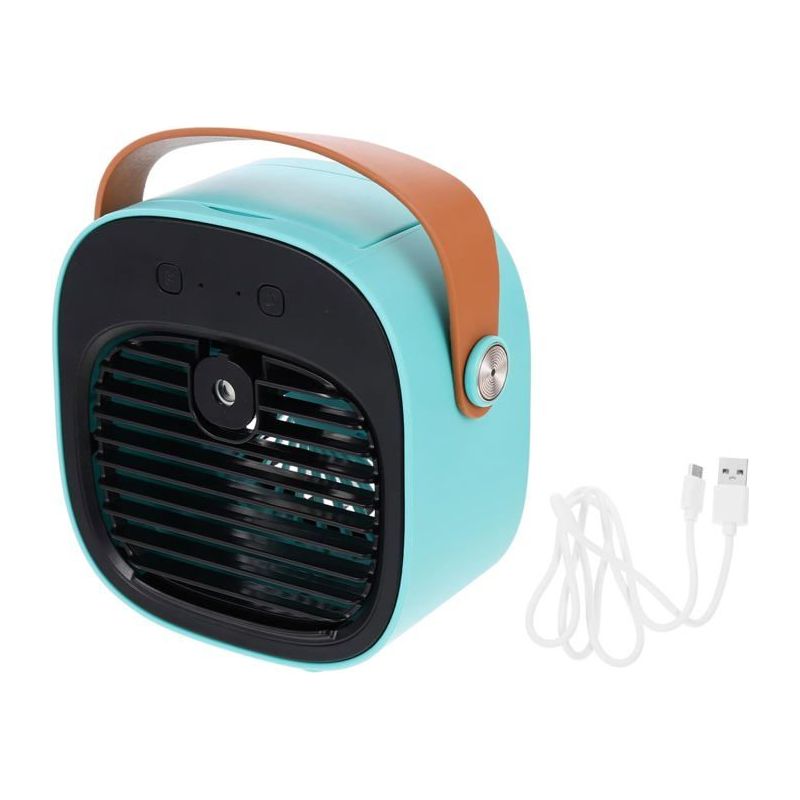 Kompakter, Leiser, Per Usb Aufladbarer Tischventilator, Blau