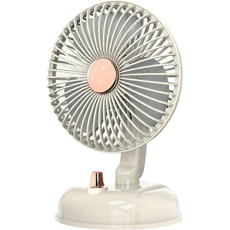 Usb-tischventilator, Kleiner, Wiederaufladbarer Und Leiser Tischventilator, Weiß, Ideal Für Büro, Zuhause Oder Studentenzimmer.