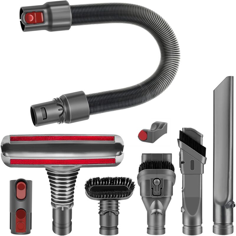 Ersatzteilset, Bürstendüsen, Flexibler Schlauch, Zubehör, Verlängerung, Kompatibel Mit Dyson V6 V7 V8 V10 V11 V15 (8-in-1-set)