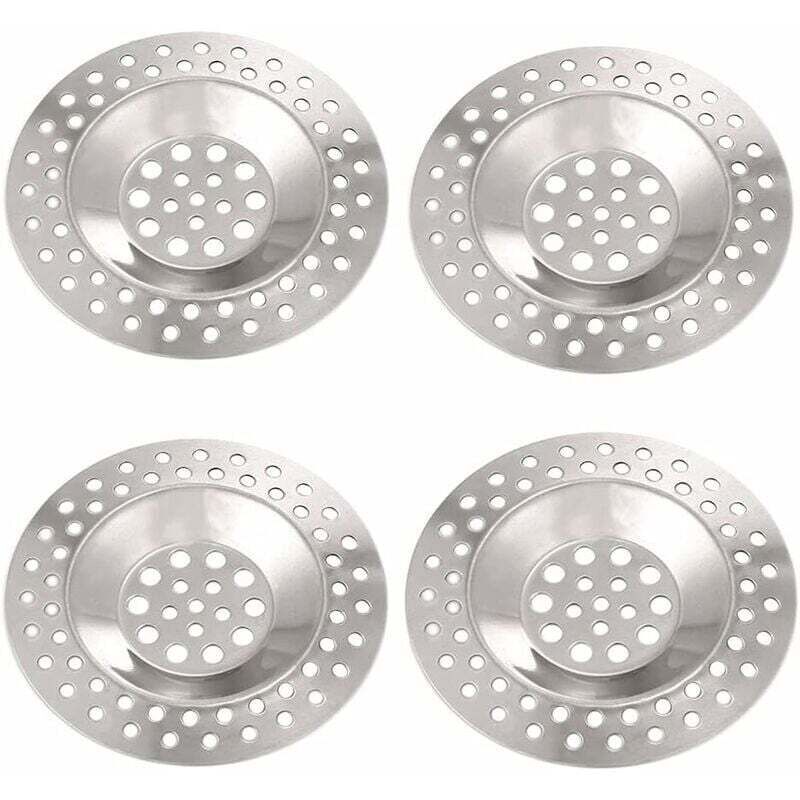 4-teiliges Edelstahl-spülbeckensieb, Edelstahl-abflusssieb, Küchenspülenfilter, Spülbeckenstöpsel, Abflussstopfen Für Küche Und Baddusche, 75 Mm Durchmesser