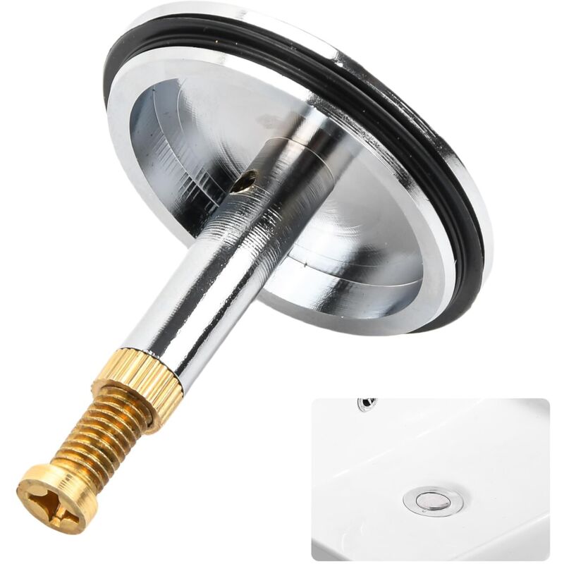 43-mm-badewannenstöpsel, Badewannenablaufstopfen, Universal-badewannenstöpsel Aus Messing, Waschbeckenstöpsel, Küchenstöpsel, Verstellbare Schraubenhöhe 50–55 Mm
