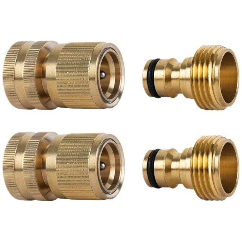 Sets 12-mm-gartenschlauchverbinder Aus Messing, Wasserhahnadapter Für Garten, Küche Und Außenbereich