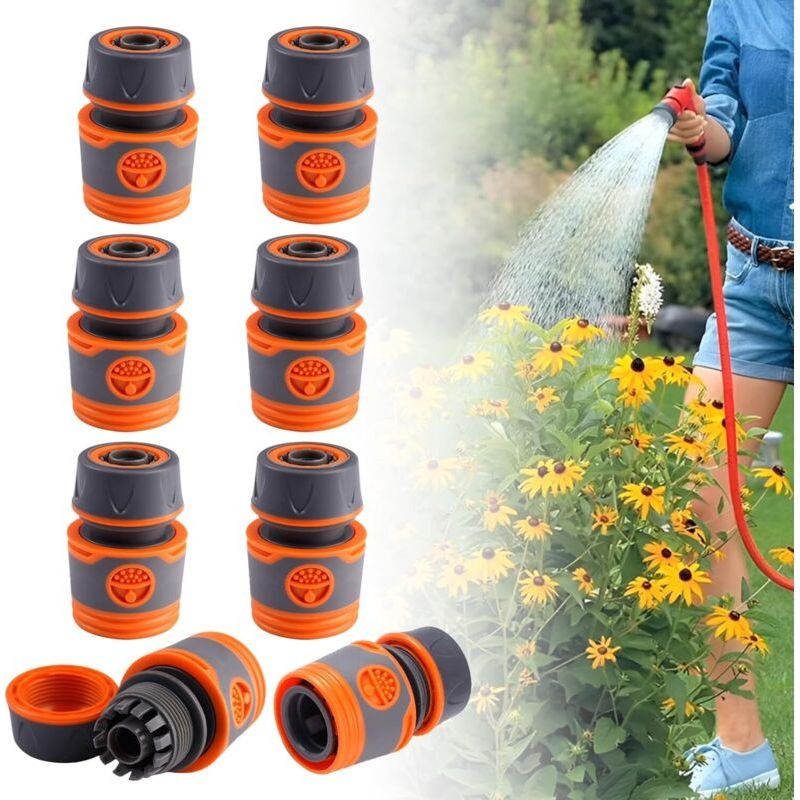 8-teiliges Schnellkupplungs-set Für Gartenschläuche, 1/2" (19 Mm) Schlauchanschluss, Gartenschlauchverbinder, Zubehör Für Gartenschläuche, Schlauchdüsen Und Spritzpistolen