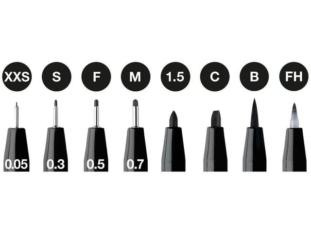 Faber-Castell 8 Pitt Artist Pens Black