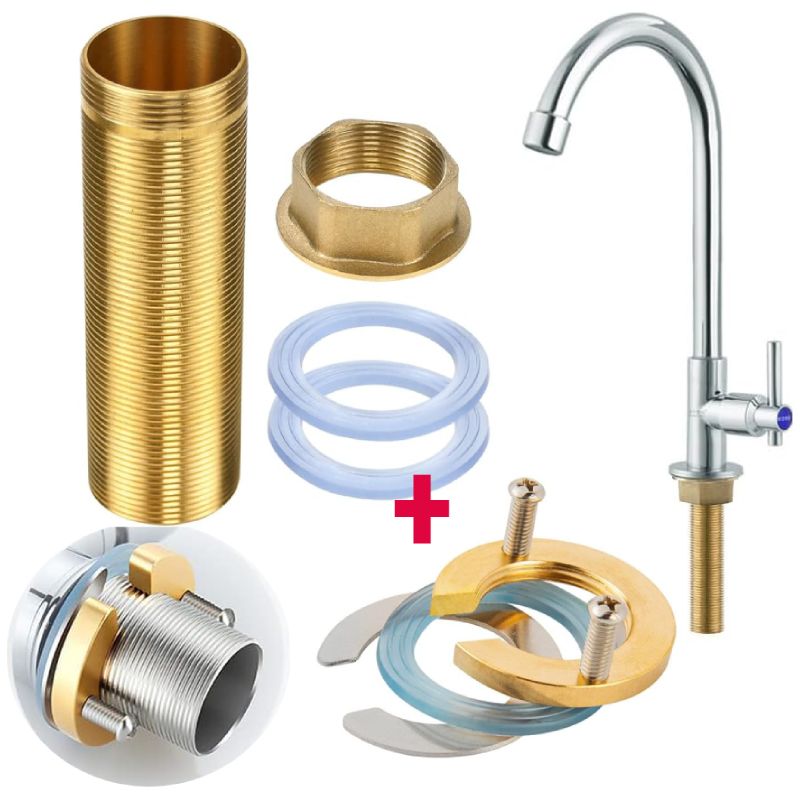 Wasserhahn-reparaturset – M32-messinggewindeanschluss – Auslaufsichere Silikondichtung – Schnelle Montage Mit Komplettem Zubehör – 100 Mm