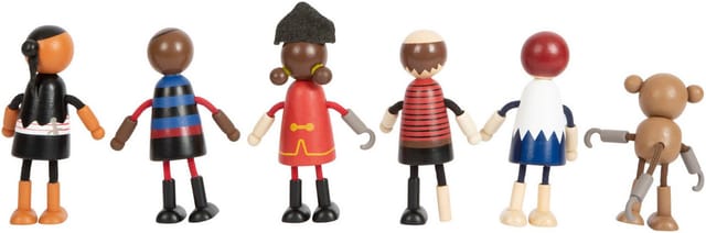 Small Foot - Wooden Dolls Pirate Bendable 6pcs.