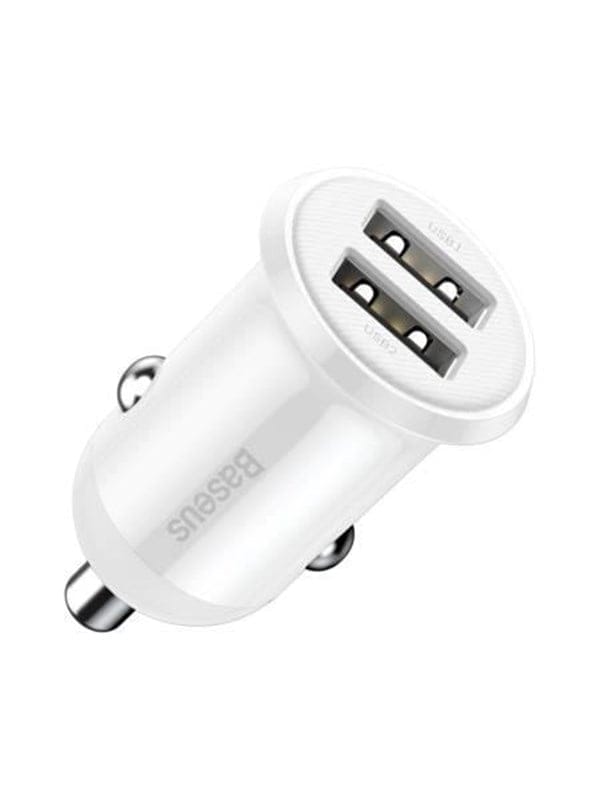 Baseus Grain Pro Car Charger 2x USB 4.8A (white)