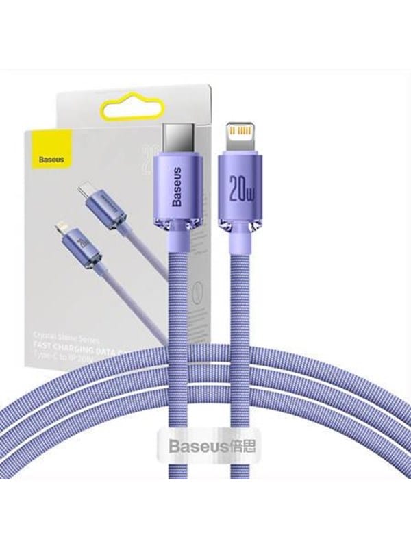 Baseus Crystal Shine cable USB-C to Lightning 20W PD 1.2m (purple)