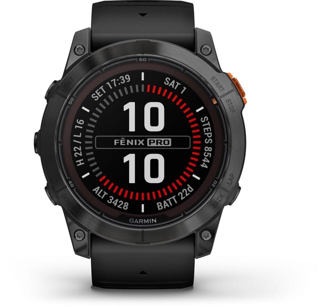 Garmin f?nix® 7X Pro - Solar Edition - Skifergrå med svart reim - 32 GB