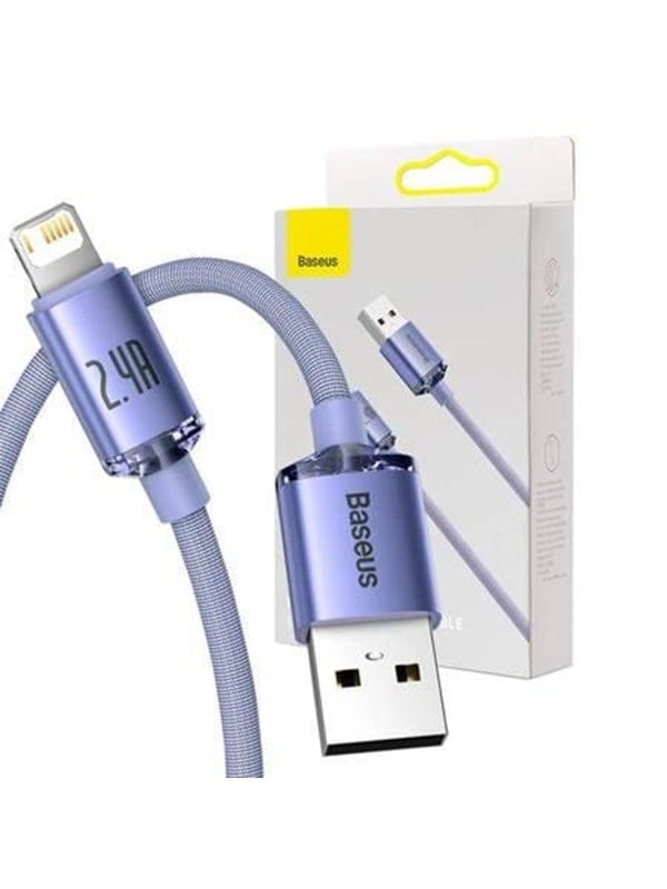Baseus Crystal Shine cable USB to Lightning 2.4A 1.2m (purple)