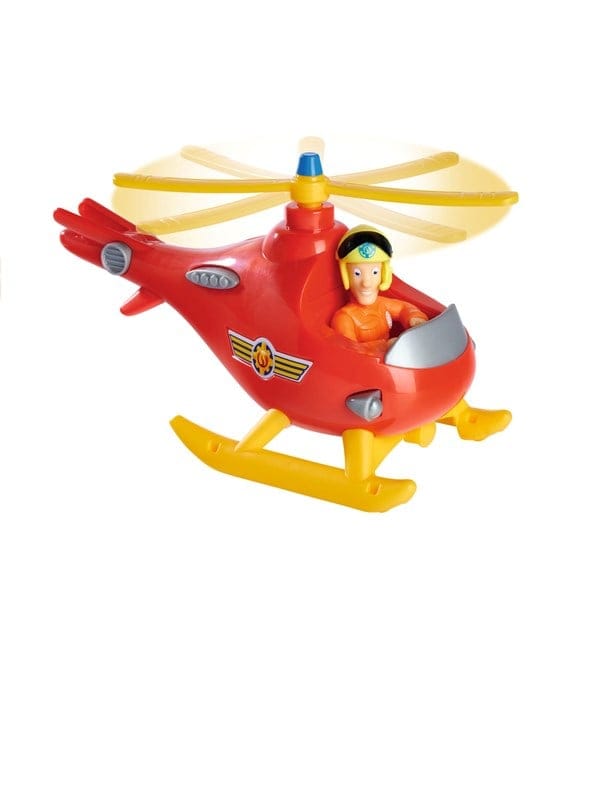 Simba Fireman Sam Wallaby Helicopter with Tom Thomas Figure 17cm