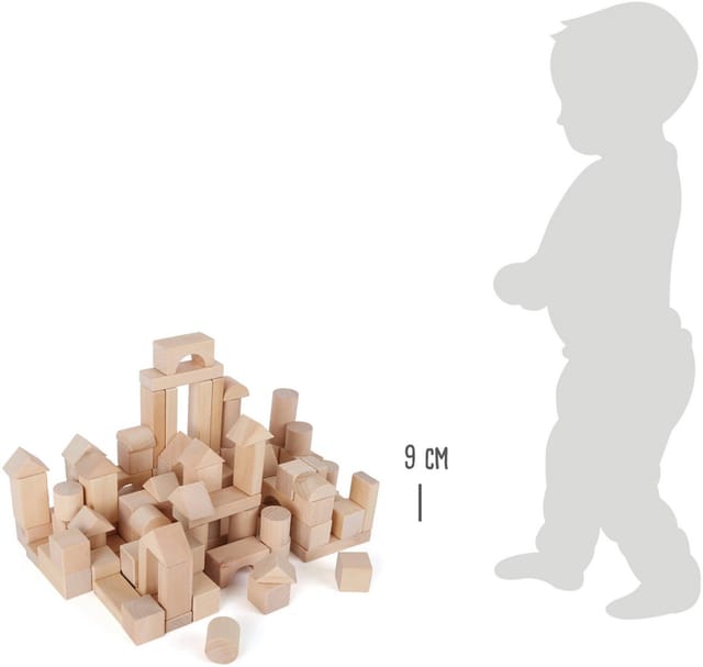 Small Foot - Wooden Building Blocks in Bag 100dlg.