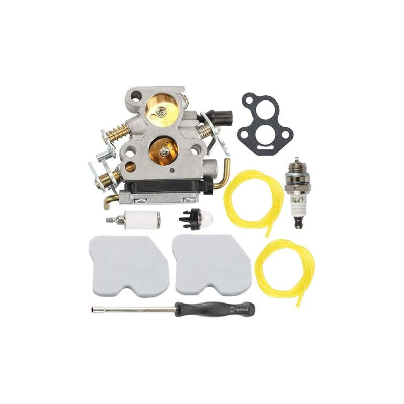 Rhg Husqvarna 235, 236e, 240e Vergaser-reparatursatz Für Zama C1t-w33, Cs2234, Gz380 Kettensägen, Inklusive Dichtungen, Zündkerzen, Kraftstoffleitungen Und Weiterem Zubehör.