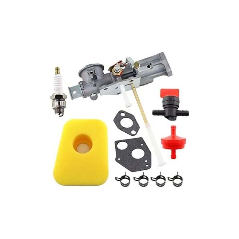 Vergaser 299437 297599 Mit Dichtung, Kraftstofffilter Und Luftfilter Für Briggs & Stratton 130201 130202 130207 130212 130231 130232 130251 130252 130292 130297 131231 131232 135200 130200 Motor