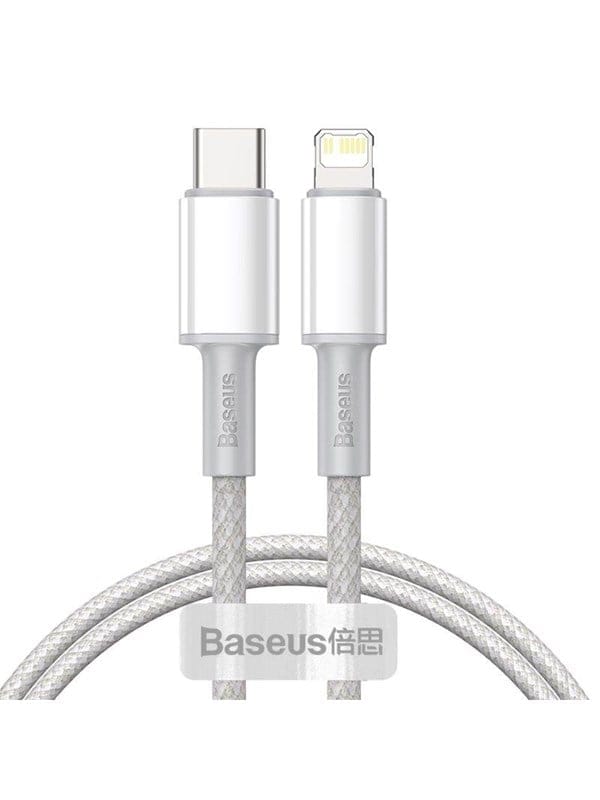 Baseus High Density Braided Cable Type-C to Lightning PD 20W 1m (white)