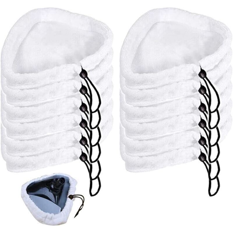 Scheuerpads, 12er-set Dreieckige Pads Für Dampfreiniger, Universelle Mikrofaserpads, Waschbar, Kompatibel Mit Anderen Dampfreinigern, Ersatzteile