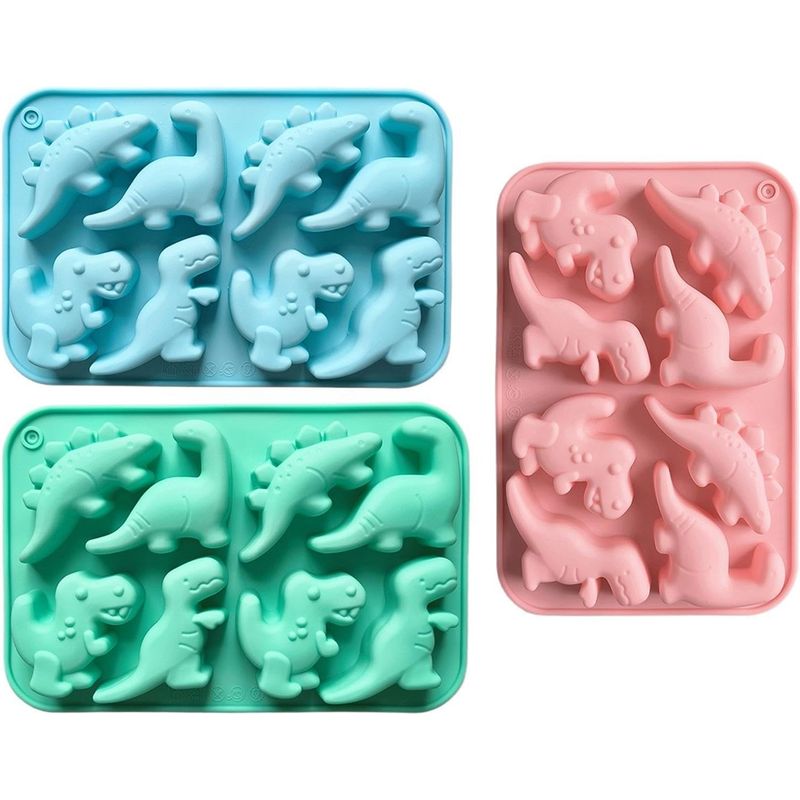 À Dinosaure En Silicone 3-pièces 8-cavités Plateau De Moulage