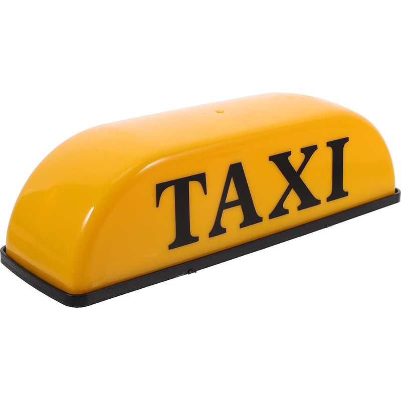 Feu De Taxi Magnétique Jaune Pour Véhicule 12v Base En Plastique