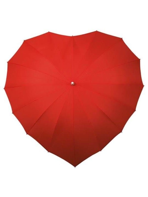 Impliva umbrella heart-shaped 110 cm polyester red