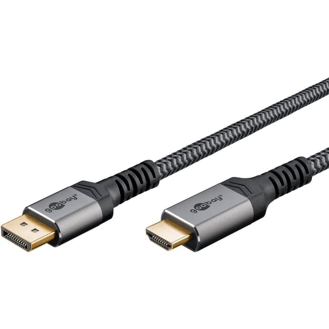 Pro Displayport 1.2 - HDMI 2.0 Sleeved - 5m - Schwarz
