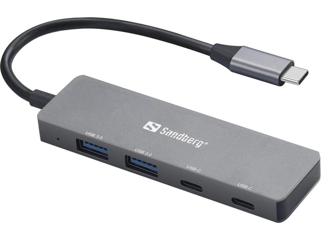 Sandberg 4-port USB Hub USB-Hubs - USB 3.0 - 4 - Grau