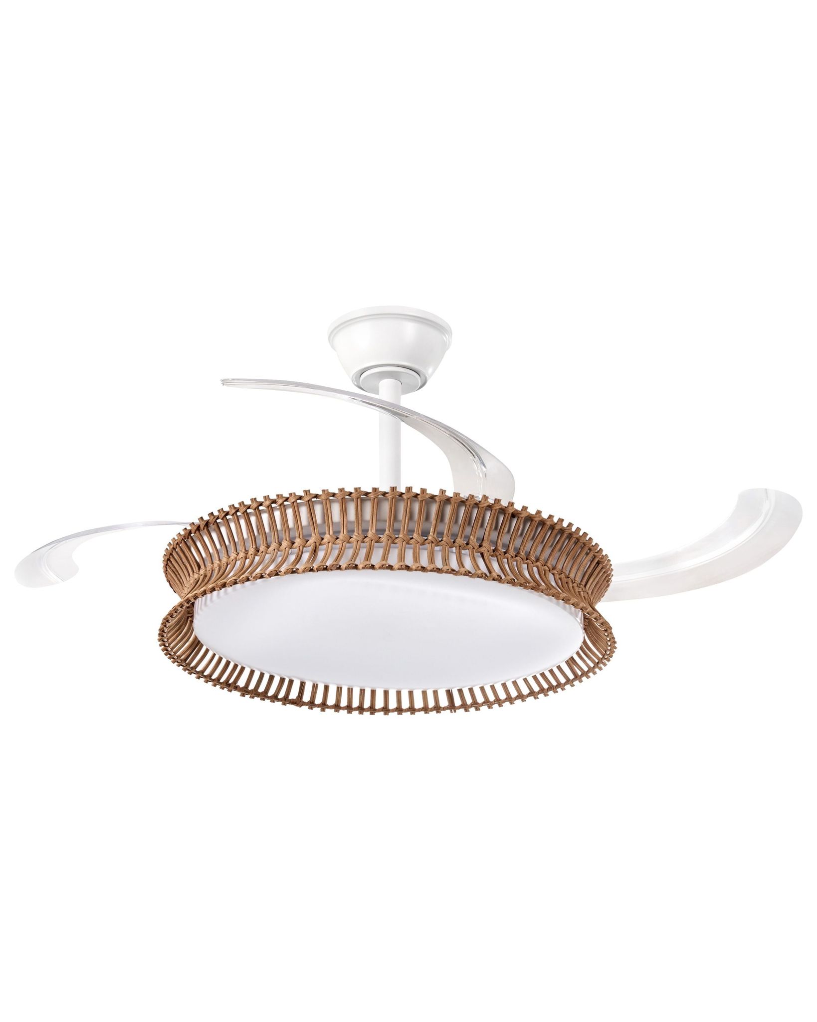 Deckenventilator Mit Licht Oleta Mit Fernbedienung Led Weiß